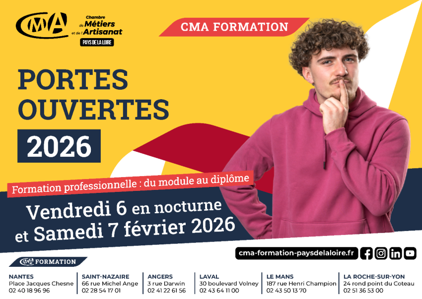Portes Ouvertes CMA Formation les 6 & 7 février 2026